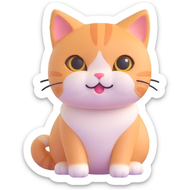 cute dreamy cat sticker
