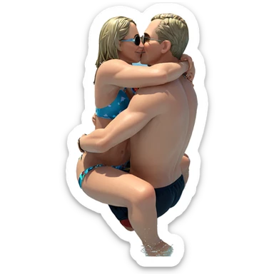 beach day love in the sun sticker