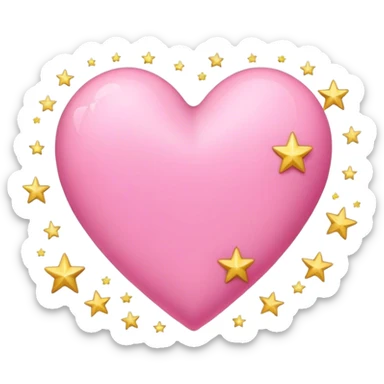 Corazón rosado unic o que tenga estrellitas  sticker