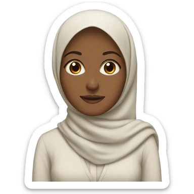 English teacher hijabi woman  sticker