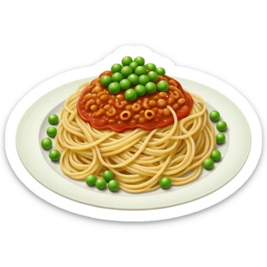 Spaghetti with peas sticker