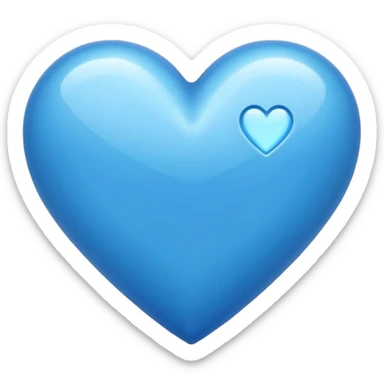 Quiero un corazón 💓 pero azul sticker