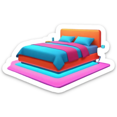 room decorated with neon lights sticker