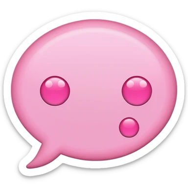 crée moi une bulle de conversion comme sa « 💬 » sans visage à l’interieur avec trois petit point de couleur pink sticker
