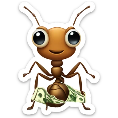 Ant with Money  sticker