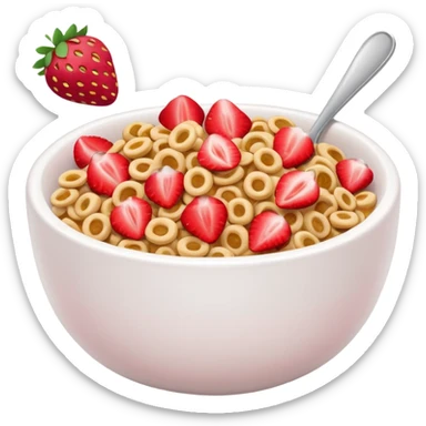 Strawberry cereal sticker