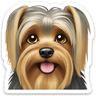 Yorkshire Terrier with floppy ears sticker