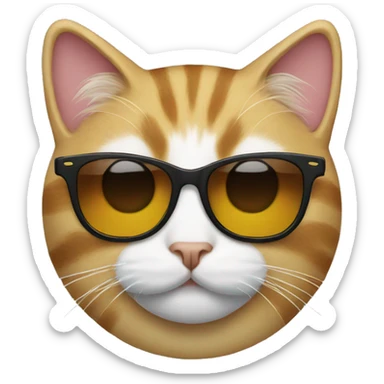 Cat with sunglasses sticker