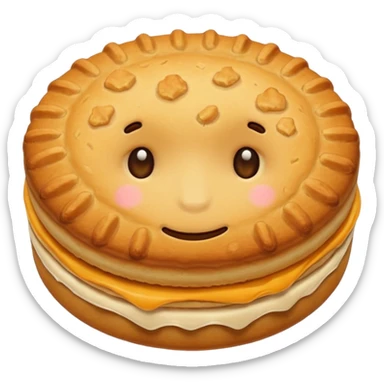 Biscuit simple sans visage sticker