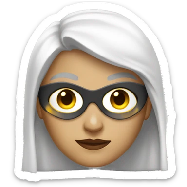 Superheld woman white sticker