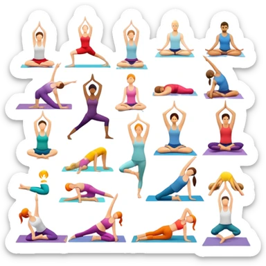 yoga pack  100 stickers  sticker