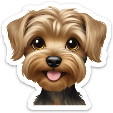 girl yorkiepoo  sticker