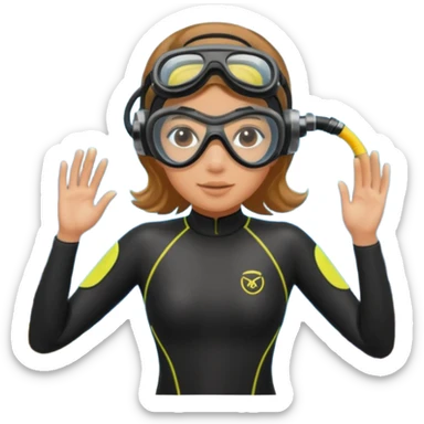 scuba diving girl sexy sticker