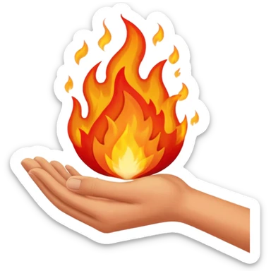 hand puts out fire sticker