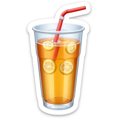 Soft drink in plastic cup (like Starbucks Cup), no logo. sticker