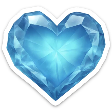 Crystal heart sticker