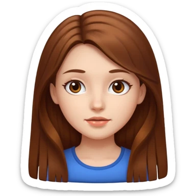 a girl with square face sticker