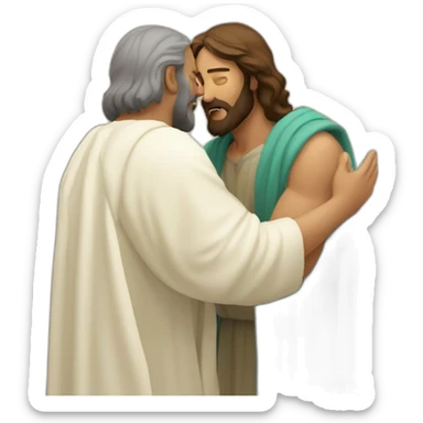 jesus healing a man sticker