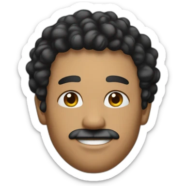 Un homme à la peau noire avec les cheveux bouclés  sticker