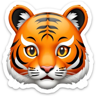 tiger face with OMG speech bubble for Twitch emote sticker
