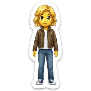 Garçon sur une petite fille sticker