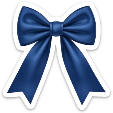 Navy blue bow sticker