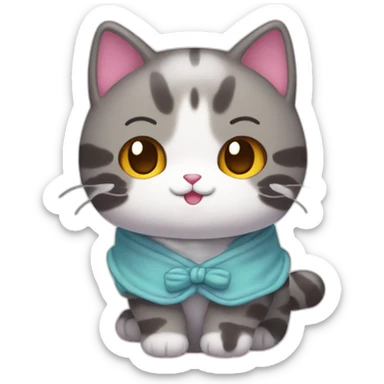japanese Sanrio like cat mascot more simply sticker