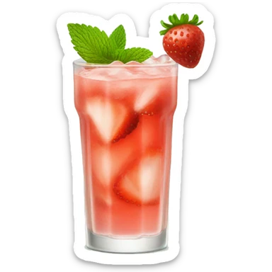 Strawberry mint fizz drink sticker
