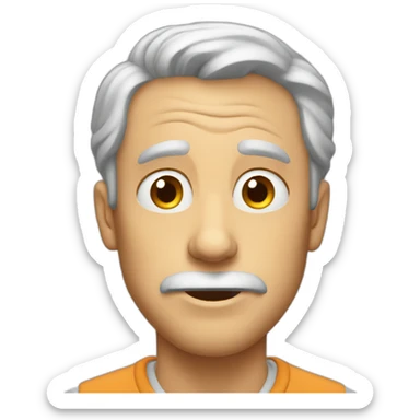 whinning mature guy sticker