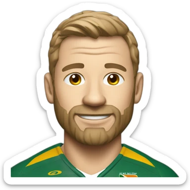 Dennis bergcamp in south african rugby kit sticker