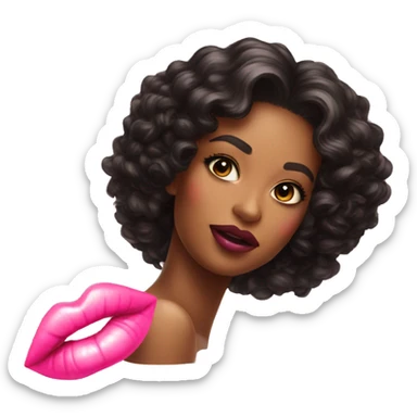 Lip gloss with pink tint sticker