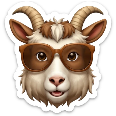 Goat with sunglasses  sticker