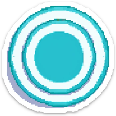 turquoise circle sticker