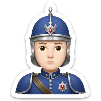 Ice Guard – silver pauldrons,Royal Soldiers. sticker