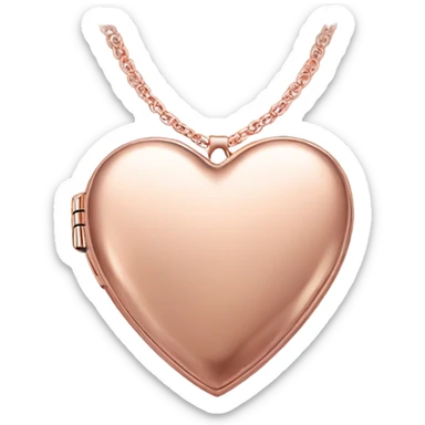 rose gold heart shaped locket sticker