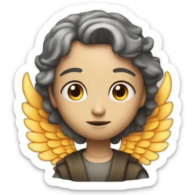 biblically accurate angel that is burning wheels filled with eyes sticker