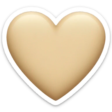 Beige heart  sticker