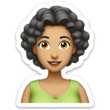 a Moroccan curvy do the housework sticker