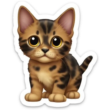 tortoiseshell kitten sticker