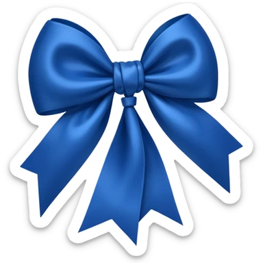 Dark blue heart and bow sticker