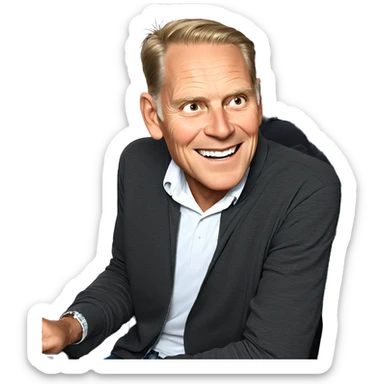 group of smiling boys indoors sticker