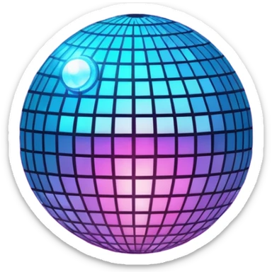 glowing disco ball sticker