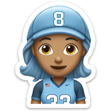 Wife wear UNC Basketball Jersey sticker