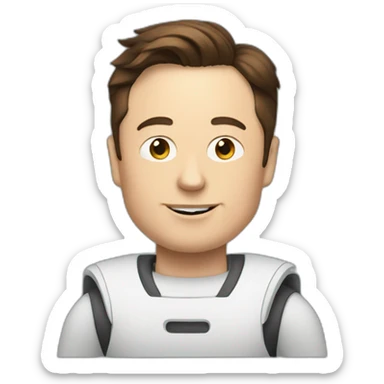 elon musk holding X sticker