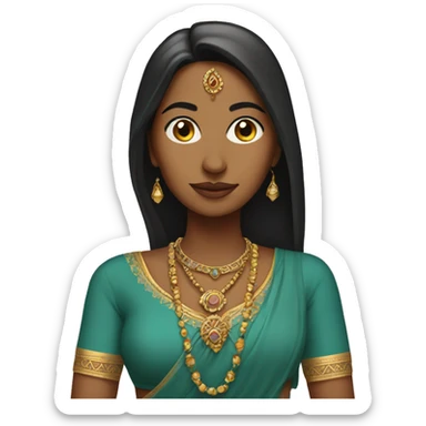 An indian woman in Indian attire sticker