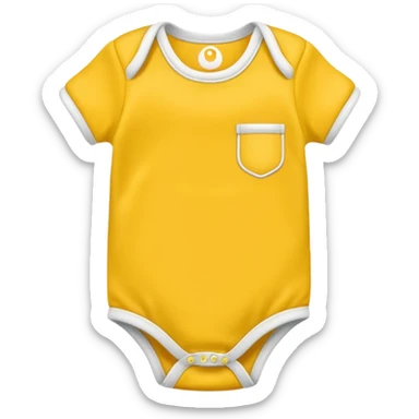 
Plain yellow baby’s onesie shirt sticker