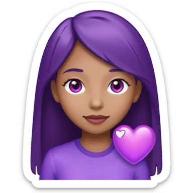 Marcie purple heart emoji sticker