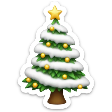 White Christmas tree sticker