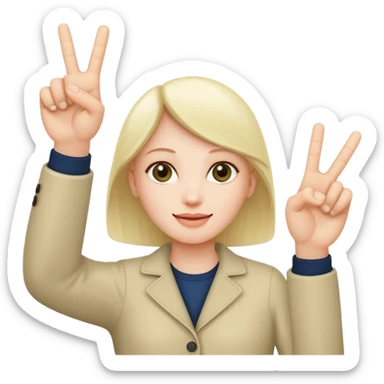 Three fingers up in the air sticker