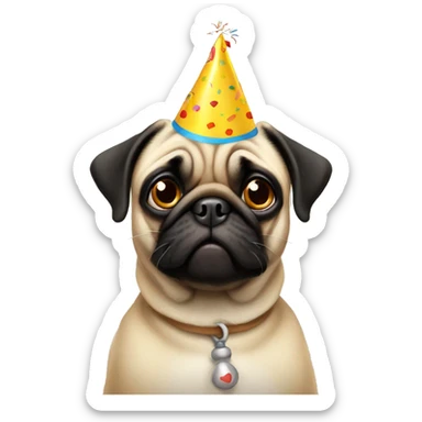 Birthday pugs  sticker